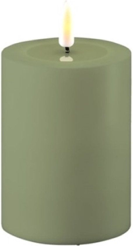 Deluxe Homeart LED Stompkaars - Dust Green - Outdoor - D7,5 x H10 cm