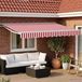 Maison Exclusive - Parasol manuel, 3 x 2,5 mètres, à rayures rouges et blanches