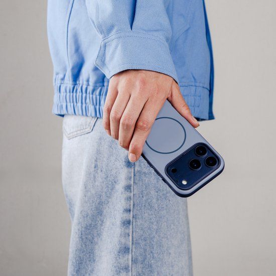 imoshion Color Backcover met Thin MagSafe Ring voor de Apple iPhone 17 - Donkerblauw