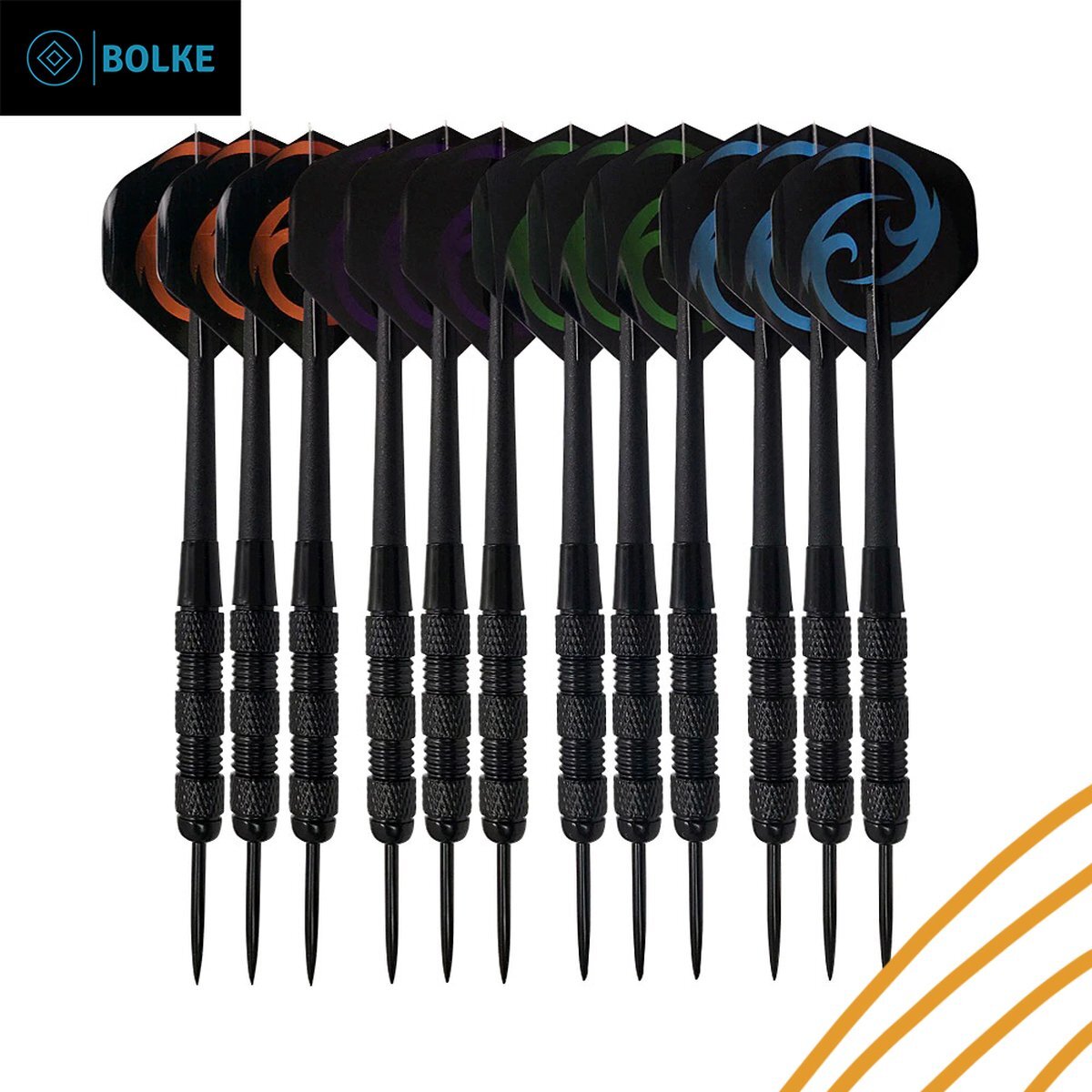 Bolke® - Dartpijlen - Dart flights - Dartpijlen set van 12 stuks - Hoge kwaliteit - Luxe