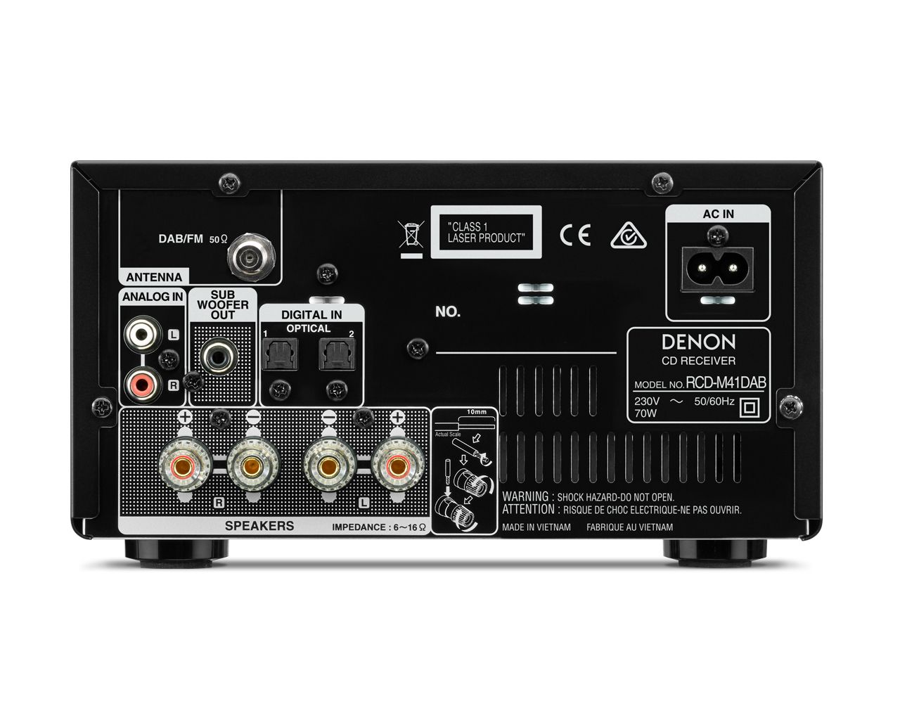 Denon RCD-M41DAB CD-Bluetooth-DAB+ HiFi Systeem - Zwart