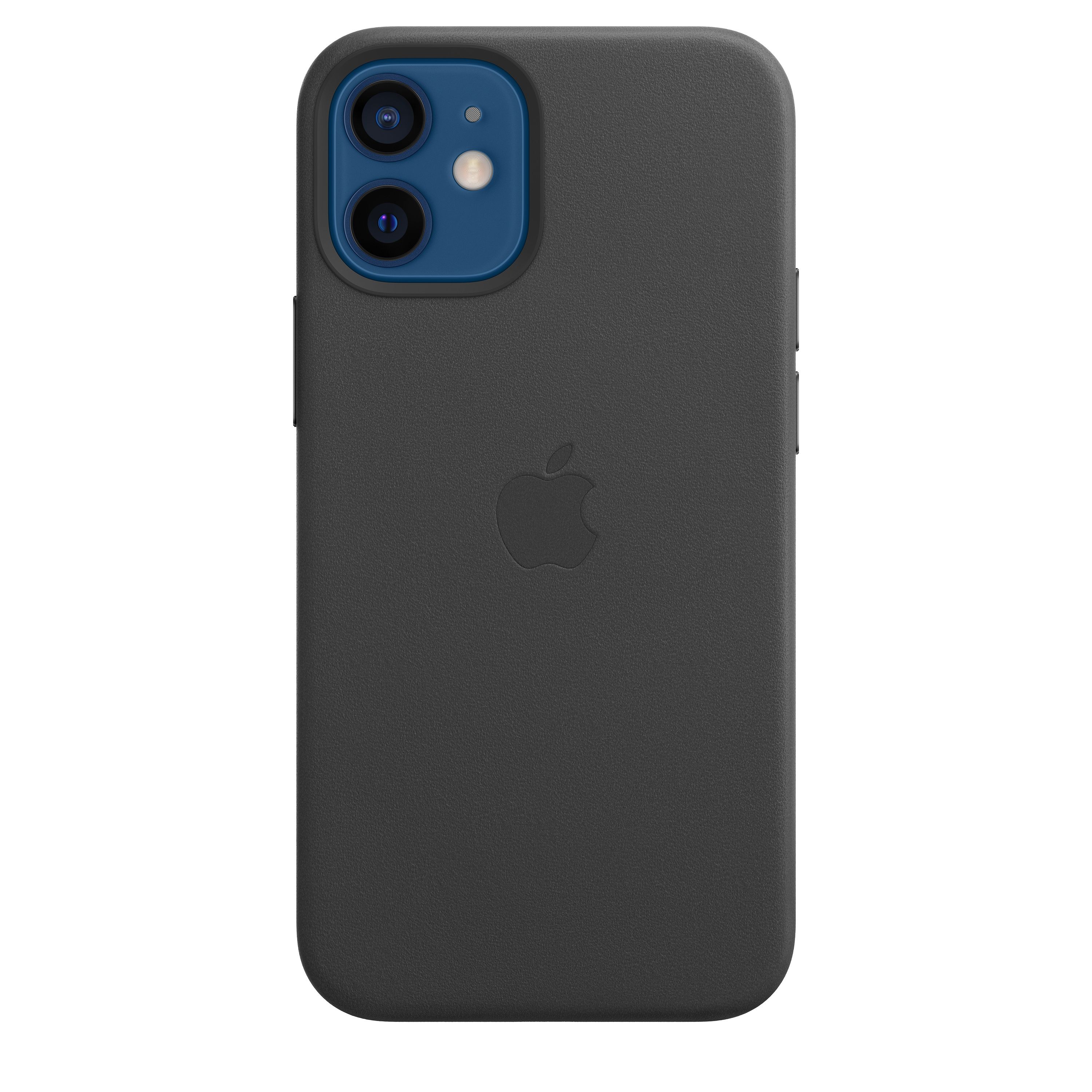 Apple iPhone 12 Mini Leather Cover Case - Black