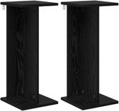 vidaXL Plantenstandaard 2 stuks Zwart eiken 25 x 25,5 x 60,5 cm Bewerkt hout