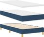 vidaXL Boxspringbed met hoofdeinde Blauw Stof 200 x 90 cm