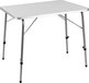 Casaria Campingtafel - Inklapbaar & Verstelbaar - 80 x 54 cm - Zilver Wit