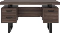 Bureau – Design simple et moderne – 135 x 54 cm – Grand plateau de travail – Tiroir fixe – Rangement efficace – Montage requis – Marron