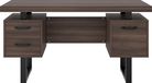 Bureau – Design simple et moderne – 135 x 54 cm – Grand plateau de travail – Tiroir fixe – Rangement efficace – Montage requis – Marron