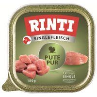 RINTI Singlefleisch Natvoer Hond, Volwassen, Kom. Kalkoen Pure 10x150 g