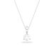 Swarovski Solitaire hanger, Ronde slijpvorm, Wit, Rodium toplaag