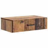 vidaXL Wandgemonteerde Zijtafel 59 x 34,5 x 17 cm Bewerkt hout Oud hout
