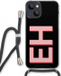 Case Company iPhone 13 hoesje met koord - Monogram - Zwart koord - Back Cover