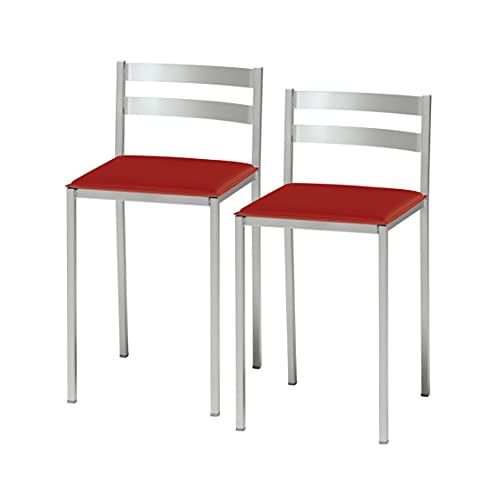 ASTIMESA Keukenkrukken - Set van 2 - Rood Kunstleer - 45 cm