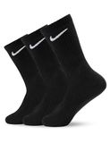 Nike Heren Everyday Lightweight Crew trainingssokken (3 paar) sokken, zwart (black/white), 38-42 (fabrieksmaat: M)
