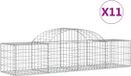 vidaXL Gabions - 11 pièces - voûté - 200x50x40/60 cm - fer galvanisé