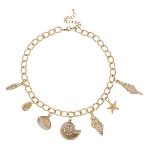 Life of Bulu Shells ketting goudkleurig