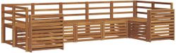 vidaXL Ensemble de salon d'extérieur, 7 pièces, naturel