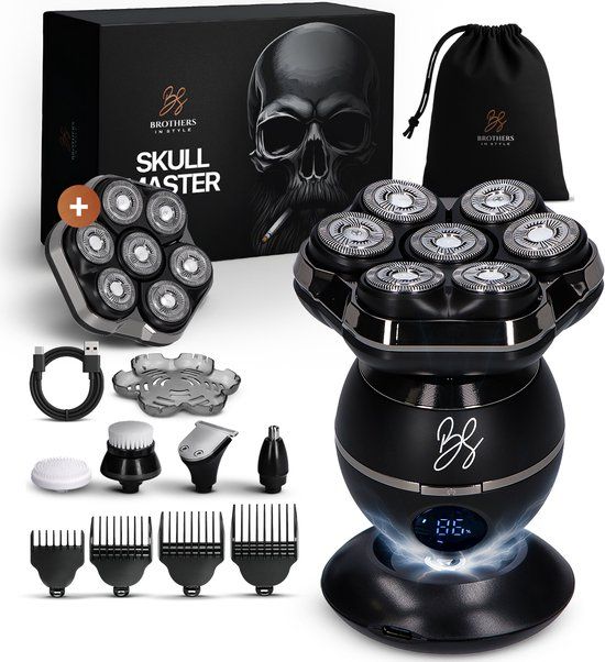 Brothers in Style Skull Master Pro Scheerapparaat Mannen 8-in-1 Zwart
