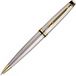 Waterman Expert Balpen | Roestvrij staal met 23-karaats gouden afwerking | Medium punt | Blauwe inkt | met geschenkdoos