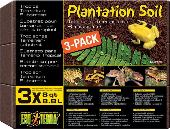 Exo Terra Subtraat Plantion Soil - 3 x 8.8L