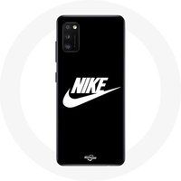 Maniacase Etui voor Oppo A16 Nike Logo witte achtergrond Zwart