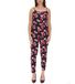 Vestino Combinaison femme vestino à imprimé floral, combinaison d'été une pièce, manches longues, bretelles réglables, 900379 Noir