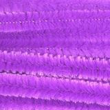 Merkloos Chenille draad - 10x - paars - 14 mm x 50 cm
