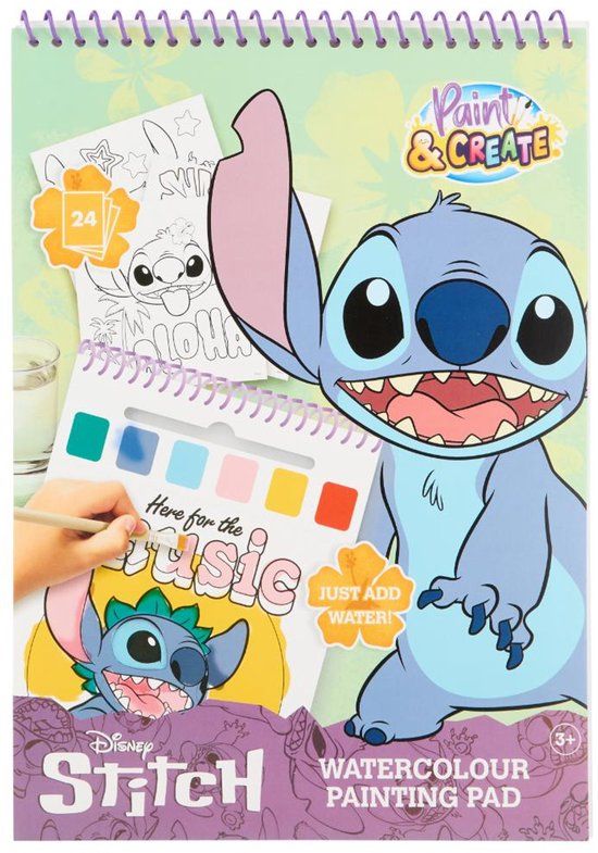 Disney Stitch - Kleurboek - Waterverf