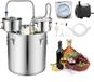 Vevor 50L Distillatiesysteem met Stampvat, Waterpomp, Thermometer (Zilver)