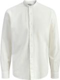 JACK&JONES JJEBREEZE LINEN BLEND BAND SHIRT L/S SN Heren Overhemden Wit XL