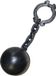 Funny Fashion Jumbo enkel ketting met kogel - 55 cm - kunststof - boeven - gevangenen - halloween