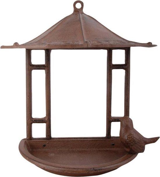 Esschert Design Vogeldrinkschaal - Hangend - Gietijzer - Houtkleur - 23.60 x 12.30 x 244 cm