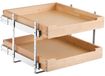 Icecat Organisateur de placard extensible, 2 niveaux, en bois, avec système de fermeture douce, dimensions : 50,8 x 53,3 cm