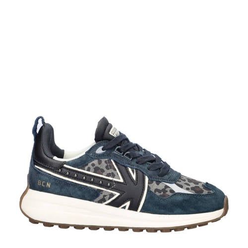Kaotiko Detroit Glam suède sneakers zwart/panter