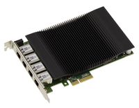 KALEA-INFORMATIQUE PCIe x4 netwerkcontrollerkaart met 4 poorten 2,5 Gigabit RJ45 Power Over Ethernet PoE+ 30W per poort. Intel I226 industriële chipset