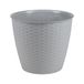 Stedelijk Urban Living SUNNYDAYS Garden & Plastic - kunststof pot met rotan-effect, diameter 20 cm x h 17 cm, titanium