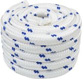 vidaXL Boottouw 60 mm 5 m Wit en Blauw Polypropyleen