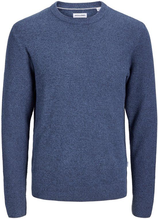 Jack & Jones Heren trui regular fit Blauw XXL Ronde Hals Volwassenen