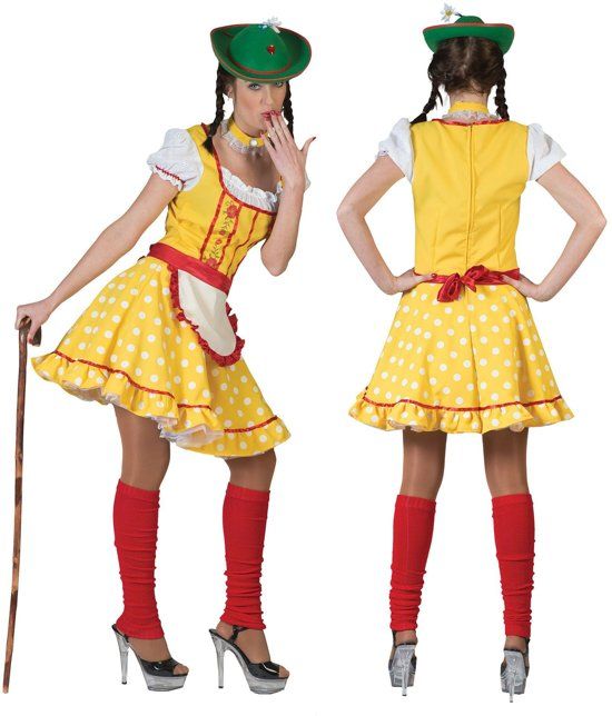 Vegaoo Geel Tiroler kostuum voor vrouwen - Verkleedkleding - Small