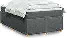 Maison Exclusive - Sommier à lattes de lit avec matelas gris foncé 120x190cm tissu