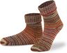 normani 2 paar Scandinavische wollen sokken met omslag terracotta maat 43-46 gestreept unisex Acryl/Wol/Elastaan