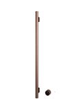 Hotbath &MORE Radiateur porte-serviettes - 19x115cm - rond - 1 barres - vertical - avec interrupteur - PVD - cuivre brossé RARV135-1BCP