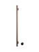 Hotbath &MORE Radiateur porte-serviettes - 19x115cm - rond - 1 barres - vertical - avec interrupteur - PVD - cuivre brossé RARV135-1BCP