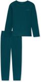 SCHIESSER Pyjama lang Heren diep zeegroen