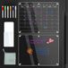 Merkloos / Sans marque Acryl kalender voor koelkast - Maandplanner en weekplanner - Afwasbaar - 40 x 30 cm acrylic calendar