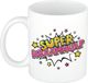 Bellatio Decorations Super kraamhulp cadeau - koffiemok - drink beker - wit met sterren - 300 ml - bedankje kraamhulp