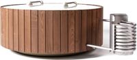 Weltevree Dutchtub Wood Hottub Houtgestookt Duurzaam Thermisch Gemodificeerd Essenhout Jacuzzi Zwembad Hottub voor buiten Houten Plato Panelen
