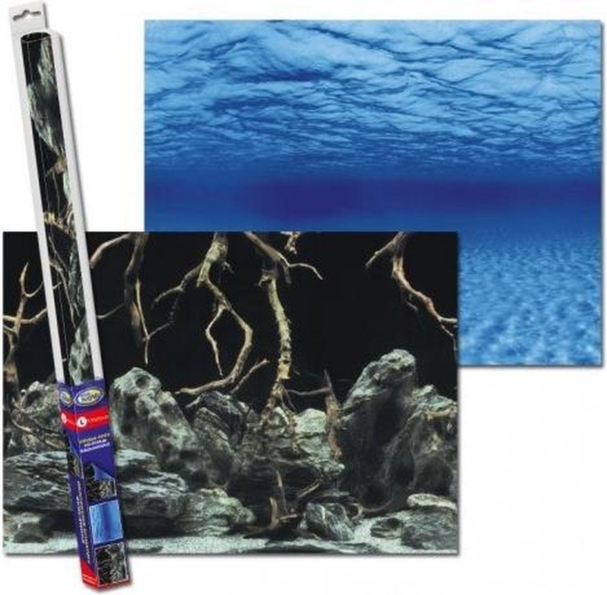 Aquanova Aquarium achterwand poster | Wortels en zee motief (60x30cm)