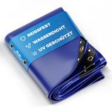 NEMAXX® afdekzeil 650 g/m² 3x5 m blauw messing ogen waterdicht