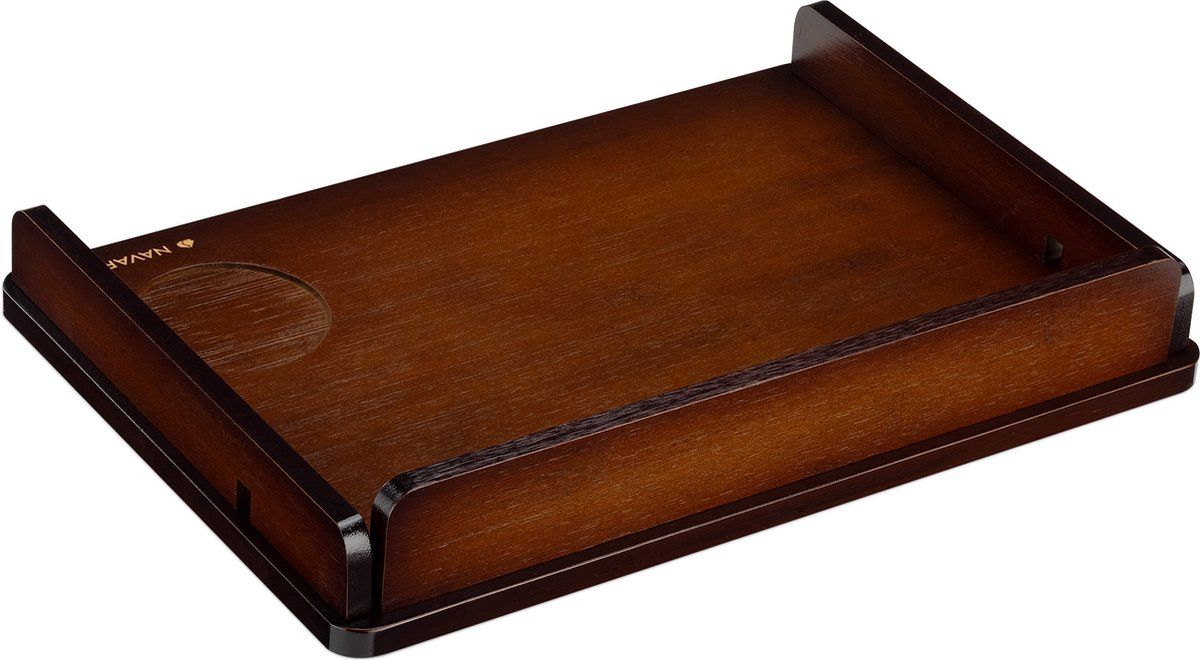 Navaris zwevend nachtkastje van bamboe - 38 x 26 x 11cm - Tafeltje voor
