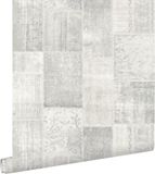 Esta Home Marrakech patchwork kelim grijs behangstaal